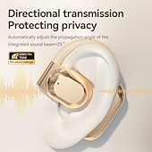 abordables Casques téléphoniques et professionnels-Casque de traduction IA - traduction sans fil en temps réel en 144 langues, suppression active du bruit, commandes tactiles, microphone à condensateur, chargement de type C pour les voyages d&#039;affaires