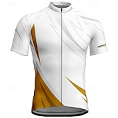 tanie Męskie koszulki-Męskie Koszulka rowerowa Geometryczny Krótki rękaw Rower Tee Tshirt Dżersej z 3 tylnymi kieszeniami Kolarstwo górskie Szybkie wysychanie Anatomiczny kształt Odprowadzające wilgoć Oddychający Sport
