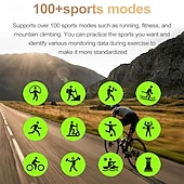 economico Smartwatch-Orologio intelligente monitor della glicemia ECG pressione sanguigna e temperatura corporea Android iOS IP68 1.75