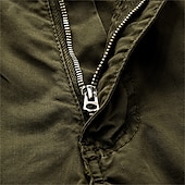 baratos Clássico-Homens Bermuda Cargo Calção Shorts de verão Bolso multi Bolso com aba Tecido Conforto Vestível Comprimento do joelho Ao ar livre Esporte Diário Moda Casual Preto Vinho