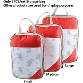 cheap Luggage &amp; Travel Storage-3-Piece Compression Packing Cubes Set for Travel Luggage Storage and Organizer, Mesh Zippered Expanding Storage Bags Set