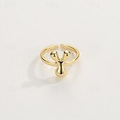 economico I regali-anello con lettera personalizzata, regalo per la mamma, anello con alfabeto regolabile placcato oro 18k, finitura liscia, anello iniziale a fascia aperta, gioielli eleganti per le donne