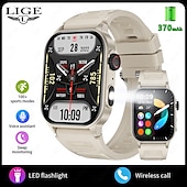 Χαμηλού Κόστους Smartwatch-LIGE BWKM02 Εξυπνο ρολόι 1.96 inch Έξυπνο ρολόι Bluetooth Υπενθύμιση Κλήσης Παρακολούθηση Δραστηριότητας Ξυπνητήρι Συμβατό με Android iOS Γυναικεία Άντρες Κλήσεις Hands-Free