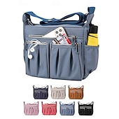 cheap Crossbody Bags-Women&#039;s Multi-Pocket Shoulder Bag – Lightweight Waterproof Nylon Crossbody Purse with Zipper Closure for Travel, Work and Daily Use Pink purple Black