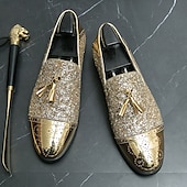 cheap Loafers-Men's Prom Shoes - Blue Textured Velvet Slip-On Loafers for Bold and Fashion-Forward Formal Wear