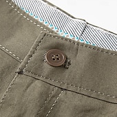 cheap Dress Shorts-Men's Shorts Dress Shorts Summer Shorts Work Shorts Golf Shorts Buttons Multi Pocket Plain Comfort Wearable Knee Length Outdoor Daily Holiday Fashion Casual Black Army Green