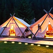 Недорогие Наземные огни-4шт 2шт 1шт 8 W Светодиоды на солнечной батарее Солнечная батарея Водонепроницаемый с функцией освещения Тёплый белый Холодный белый 1.2 V Уличное освещение двор Сад 8 Светодиодные бусины Новый год