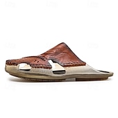 abordables Sandales décontractées-Sandales d&#039;extérieur en similicuir pour hommes avec semelle robuste et design respirant – chaussures confortables pour la randonnée et les vêtements décontractés