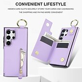 economico Cover Samsung-telefono Custodia Per Samsung Galaxy S24 Ultra Plus S24 FE S23 S22 S21 S20 Ultra Plus FE A55 A35 A25 A15 5G A14 A54 A73 A53 A12 A13 Per retro Con supporto A calamita Cerniera Retrò TPU pelle sintetica