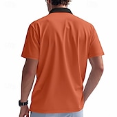 voordelige Klassieke polo voor heren-Voor heren Polo met kwartrits Golfshirt Dagelijks Feestdagen Kwart ritssluiting Korte mouw Modieus Basic Kleurenblok Lapwerk Zomer Lente Normale pasvorm Licht Blauw Zwart Wit Wijn Marineblauw Oranje