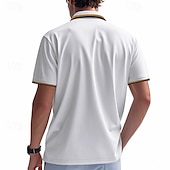 billige Klassisk poloskjorte for menn-Herre Golf skjorte Piké poloskjorter Virksomhet Avslappet Ribbet polokrage Kortermet Mote Grunnleggende Helfarge Knapper Sommer Vår &amp; Vinter Normal Mørkegrå Sjø blå Svart Hvit Lysegrønn Rød Golf