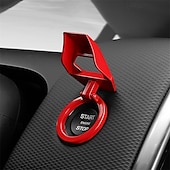 economico Interni fai-da-te per auto-1 confezione di interruttore di accensione per auto, pulsante di avvio e arresto del motore, copertura in fibra di carbonio per BMW E46 E90 E60 E39/Audi A4 A6 S3 S5/Benz C200 C300