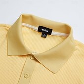levne Pánské klasické polo-Pánské Waffle Polo košile Golfová košile Ležérní Dovolená Klopa Žebrovaný polo límec Krátký rukáv Módní Základní Bez vzoru Knoflíky Měkké Léto Jaro Běžný Bílá Žlutá Bordó Trávová zelená Khaki Šedá