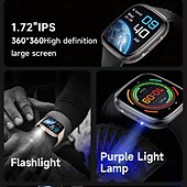 abordables Relojes inteligentes-696 HT31 Reloj inteligente 1.72 pulgada Smartwatch Reloj elegante Bluetooth Podómetro Recordatorio de Llamadas Seguimiento del Sueño Compatible con Android iOS Mujer Hombre Llamadas con Manos Libres