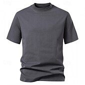 economico Magliette casual da uomo-Per uomo Maglietta Camicia a Maniche Corte Manica Corta Girocollo Estate Semplice Moda Designer Essenziale Classico Vacanza Streetwear Uscire Nero Bianco Grigio chiaro Maglietta Top per Uomo