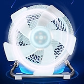 cheap Camping Lights &amp; Lanterns-Battery Operated Solar Desk Fan with LED Light 3-in-1 Solar Panel Powered &amp; DC Charger Powered &amp; Power Bank 12&#039;&#039; Cordless High Velocity Floor Fan For Household Camping Travel Outdoor 1PC
