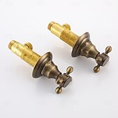 preiswerte LED Armaturen-Waschbecken Wasserhahn - Verbreitete Antikes Messing 3-Loch-Armatur Zwei Griffe Drei LöcherBath Taps