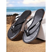 economico Infradito da Vacanza-infradito da donna con cinturino metallico – sandali da spiaggia minimalisti con suola ammortizzata, stile estivo casual per le vacanze, la piscina e l&#039;uso quotidiano
