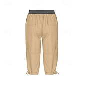 economico pantaloni cargo da donna-Per donna Pantaloni capri Pantaloni da paracadute Moda Streetwear Lunghezza al polpaccio Naturale Blocco di colori Coulisse Tasca Comodo All'aperto Confortevole Streetwear Uscire Rosso arancione