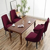 levne Potah na jídelní židli-1ks strečové voděodolné potahy na židle wingback slipcover - opakovaně použitelný potah chrániče na křeslo, pratelné potahy na jídelní židle chrániče do jídelny