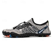 economico Sneakers Casual-scarpe da ginnastica da uomo a piedi nudi - rosso brillante, suola robusta, design senza lacci - perfette per escursioni e avventure all'aria aperta