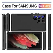 Недорогие Чехлы для Samsung-телефон Кейс для Назначение SSamsung Galaxy S24 S23 S22 S21 Ultra Plus A14 A54 А53 А33 A12 A32 A52 A13 S25 Кейс на заднюю панель Защита от удара Ретро ТПУ ПК