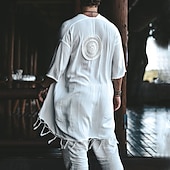 tanie Najfatalniejszy-Retro / vintage Średniowieczne Renesansowa Koszula Kimono Pirat Wiking Frędzel Jednokolorowe Strój na bal maskowy Męskie Piracki Bal maskowy Urlop Codzienne Dla dorosłych Koszula