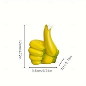 cheap Statues-Resin Thumbs Up Ornament, Banana-Inspired Handicraft Statue, Inspirational Gesture Decor for Home Office, Desktop Display Figurine