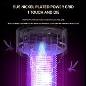 economico Repellenti per zanzare elettrici-lampada elettrica antizanzare con luce viola, trappola per insetti da interno con modalità luce notturna, trappola per mosche e insetti per la casa