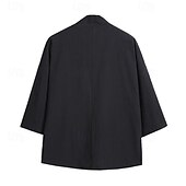 cheap Business Casual-Men&#039;s Shirt Linen Shirt Casual Shirt Cotton Shirt Bird Vacation Holiday Black Wine Navy Blue Gray Long Sleeve V Neck Summer Clothing Apparel Embroidered