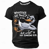billige Morsomme T-skjorter for menn-Herre And Morsom Slang T skjorte Kortermet T skjorte 3D-utskrift Crew-hals Skjorte Mote Daglig Gate Daglig Svart Rød Blå Sommer Vår Klær S M L XL XXL XXXL