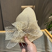 preiswerte Partyhut-Kopfstück Tüll Hochzeit Abendgesellschaft Elegant Hochzeit Mit Tüll Kopfschmuck Kopfbedeckung
