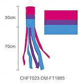 cheap Garden Flags, Banner-June Pride Month Rainbow Column Windsock Flag Fly in Breeze Outdoor Hanging Colorful LGBT+ Parade Garden Decorative Flag with Rainbow Long Tails Happy Pride