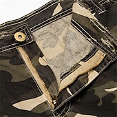 abordables Exterior-Hombre Pantalón Corto Cargo Shorts para senderismo Bolsillo Multi bolsillo Color Camuflaje Comodidad Transpirable Corto Casual chino Camuflaje rojo Camuflaje Azul Rígido