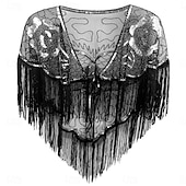 levne Šály a šátky-Retro Řvoucí 20s 20. léta 20. století šátek Wrap Přehozy přes ramena Velký Gatsby Buben dívka Flitry Třásně Maškarní kostým Dámské Karneval Svatební Večerní oslava Plesová maškaráda Dospělé Šátek