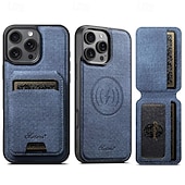 お買い得  iPhone用ケース-電話 ケース 用途 iPhone 16 Pro Max プラス iPhone 15 プロマックスプラス iPhone 14 13 12 Pro Max Plus バックカバー スタンド付き 取り外し可 磁石バックル レトロ風 TPU PUレザー