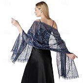 お買い得  結婚式のゲストラップ-レディースラップ エレガント ノースリーブ ポリエステル ウェデイングラップ と タッセル 用途 パーティー 春夏