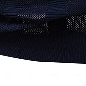 preiswerte Herren Elite Polo-Herren Polo Strick-Polopullover Formell Arbeit Möwenhalsband Kurzarm Einfarbig Stripe-Trim Streifen Sommer Frühling Marineblau Khaki Armeegrün Polo