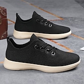 baratos Ténis para Homem-tênis de malha leve e respirável masculino - calçados casuais para caminhada com cadarço para uso diário e viagens