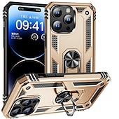 abordables Carcasas iPhone-Funda para iPhone 16 Pro Max Plus iPhone 15 Pro Max Plus iPhone 14 13 12 11 Pro Max Plus Carcasa trasera con soporte magnético antichoque retro TPU PC