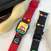 זול להקות Apple Watch-סולו לופ מותאם ל רצועת השעון של Apple Watch 38 מ&quot;מ 40 מ&quot;מ 41 מ&quot;מ 42 מ&quot;מ 44 מ&quot;מ 45 מ&quot;מ 49 מ&quot;מ חמוד מתכוונן קנבאס רצועת שעון חלופית ל iwatch Ultra 2 Series 9 8 7 SE 6 5 4 3 2 1