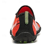 economico Sneakers Casual-scarpe da ginnastica da uomo a piedi nudi - rosso brillante, suola robusta, design senza lacci - perfette per escursioni e avventure all'aria aperta