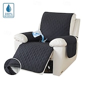 baratos Capa de reclinável-Capas de cadeira reclinável 100% à prova d&#039;água, capa de cadeira reclinável antiderrapante, capa protetora de móveis, capa lavável com bolso, tiras elásticas para animais de estimação, cães
