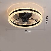 cheap Dimmable Ceiling Lights-52 cm Dimmable Ceiling Fan Metal Acrylic Modern Nordic Style 110-120V 220-240V