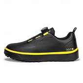 baratos Sapatos de Golfe Masculinos-Sapatos de golfe brancos ultraleves masculinos com detalhes em azul, material de microfibra, ajuste confortável para jogadores de golfe profissionais