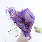 preiswerte Partyhut-Kopfstück Organza Hochzeit Abendgesellschaft Elegant Hochzeit Mit Tüll Kopfschmuck Kopfbedeckung