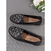 preiswerte Damenhausschuhe und -halbschuhe-Damen-Slipper mit Strasssteinen – glitzernde, ausgehöhlte flache Schuhe zum Gehen und Autofahren