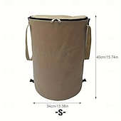 cheap Camping Accessories-Multi-Purpose Collapsible Trash Can, Waterproof and Durable, Ideal for Camping, Home, Yard, and Garden, Perfect for Toys, Clothes, and Leaf Storage