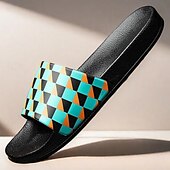 abordables Sandales décontractées-sandales à enfiler géométriques vibrantes pour hommes – chaussures d&#039;été décontractées pour la plage et la piscine