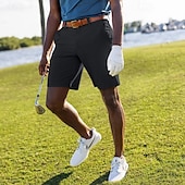 preiswerte Hosenanzugkurze-Herren Shorts Kurze Hosen Kleid-Shorts Kurze Golfhosen Tasche Gerade geschnitten Glatt Schnelltrocknend Kein Eisen Knielänge Outdoor Täglich Laufen Sport Modisch Schwarz Blau elastisch